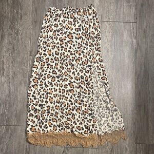 Leopard Print Maxi Skirt